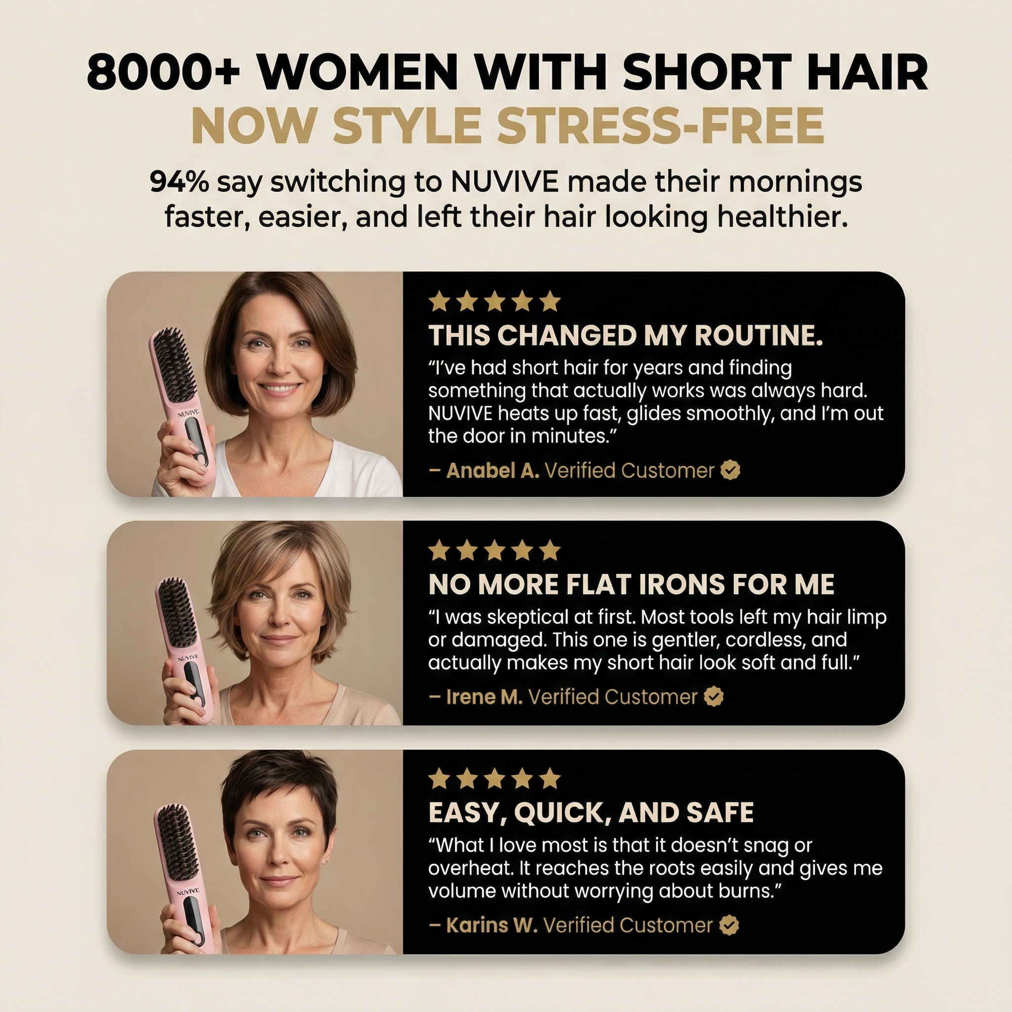 Nuvive Wave |  Wireless Heated Brush